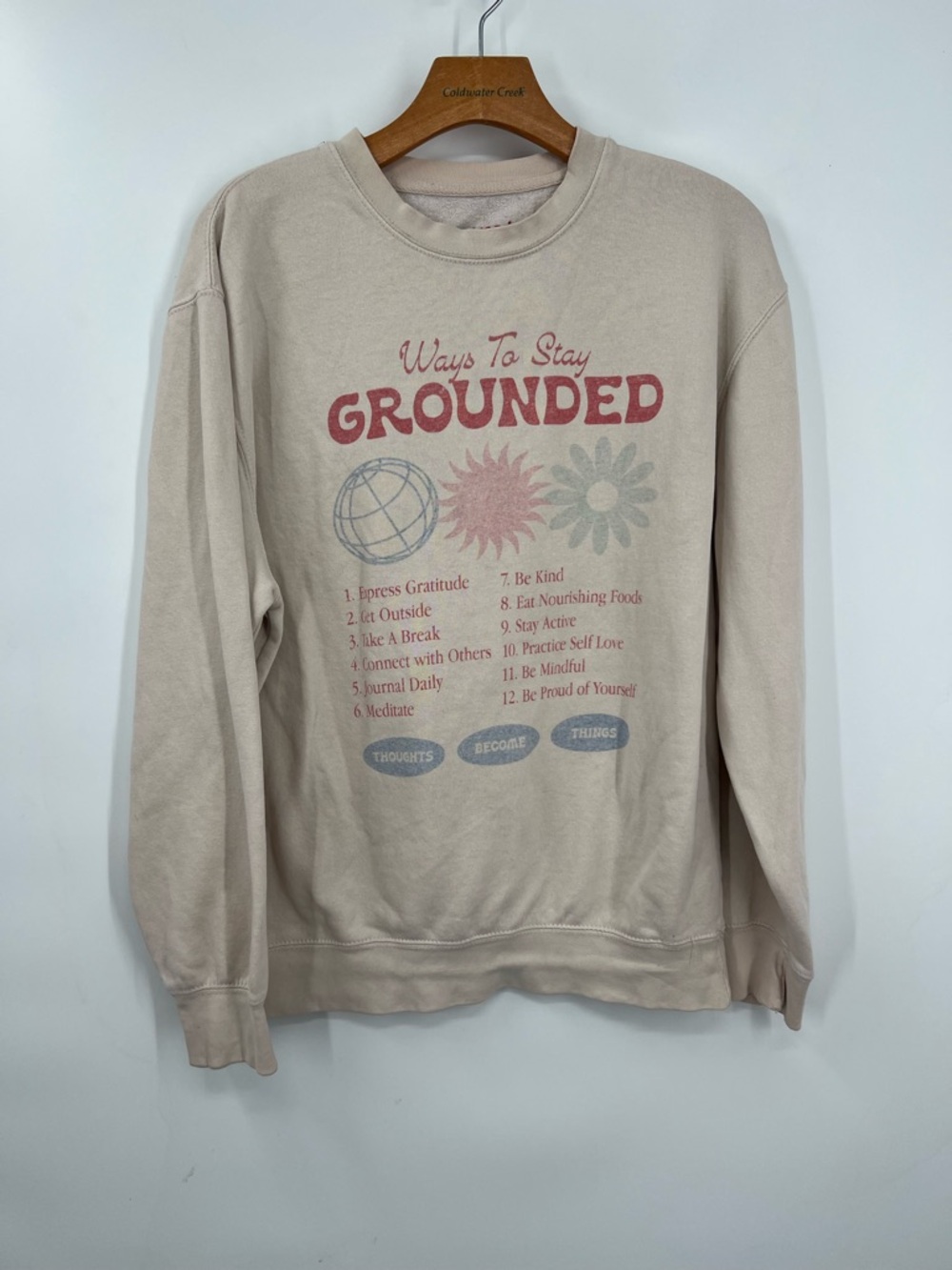 Mure + Grand Ways to Stay Grounded Graphic Crewneck Sweatshirt Medium